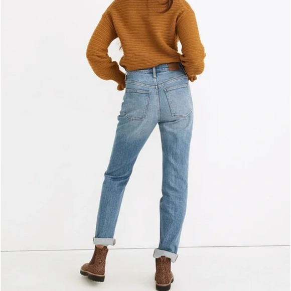 Madewell Women's SIZE 32 High-Rise Slim Boyjean "Neal Wash" TENCEL Denim Edition - Picture 2 of 6